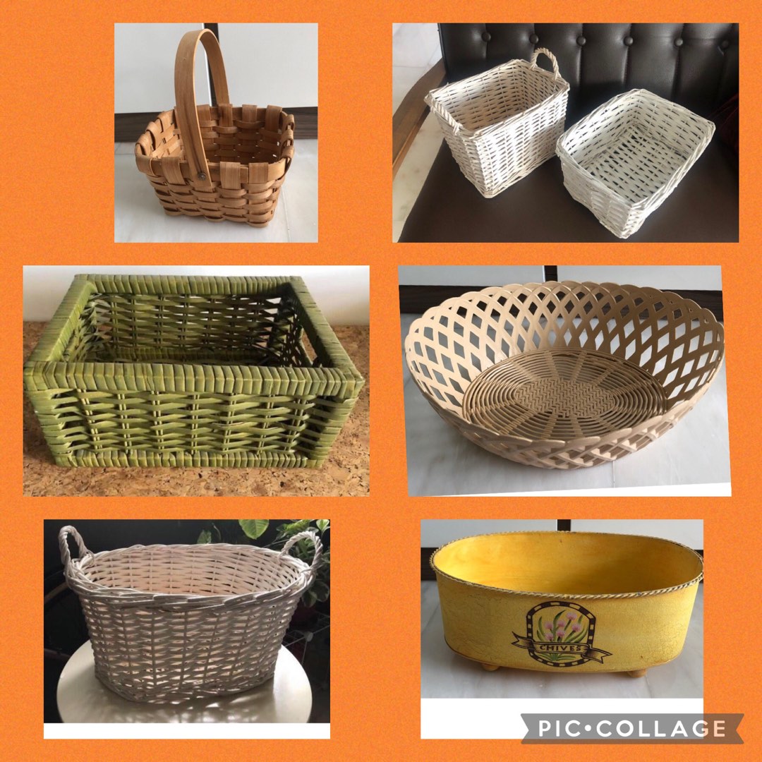 Rattan Baskets, Furniture & Home Living, Home Improvement