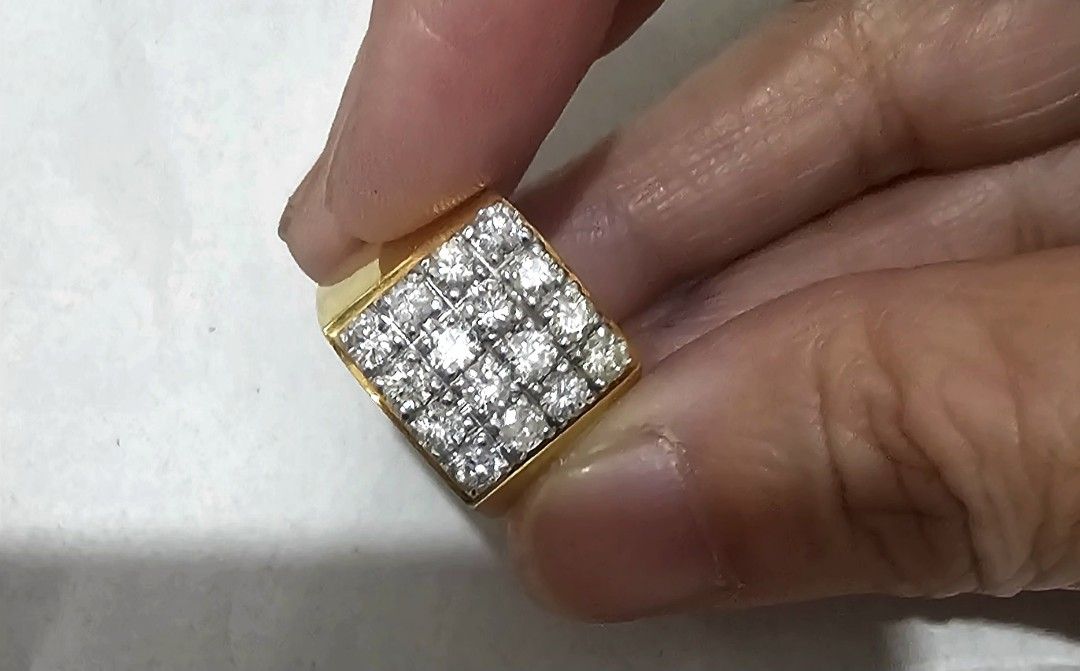 Ring with natural diamond (Category: Jewelry) located in Pasig City. Submitted by timsunga (Listing ID 1255607976, Image 3). Description: imported domino ring design size 7 14k gold.