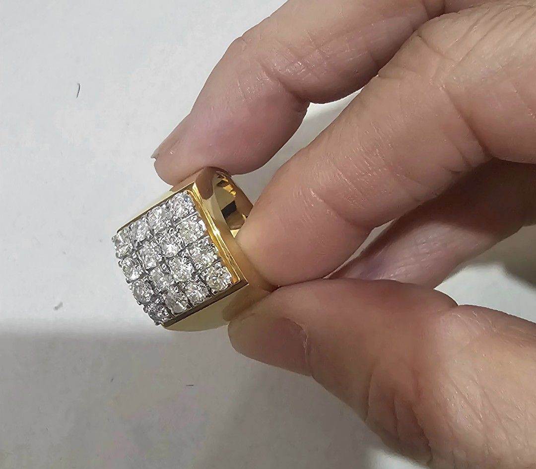 Ring with natural diamond (Category: Jewelry) located in Pasig City. Submitted by timsunga (Listing ID 1255607976, Image 2). Description: imported domino ring design size 7 14k gold.