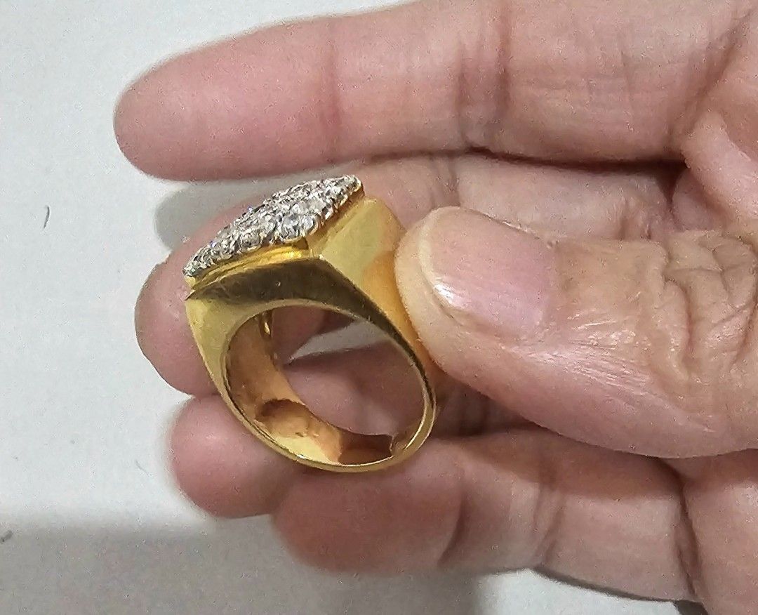 Ring with natural diamond (Category: Jewelry) located in Pasig City. Submitted by timsunga (Listing ID 1255607976, Image 1). Description: imported domino ring design size 7 14k gold.