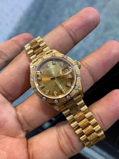 Rolex Oyster Perpetual Date 1503 Gold Sunburst Dial Solid Gold 14k