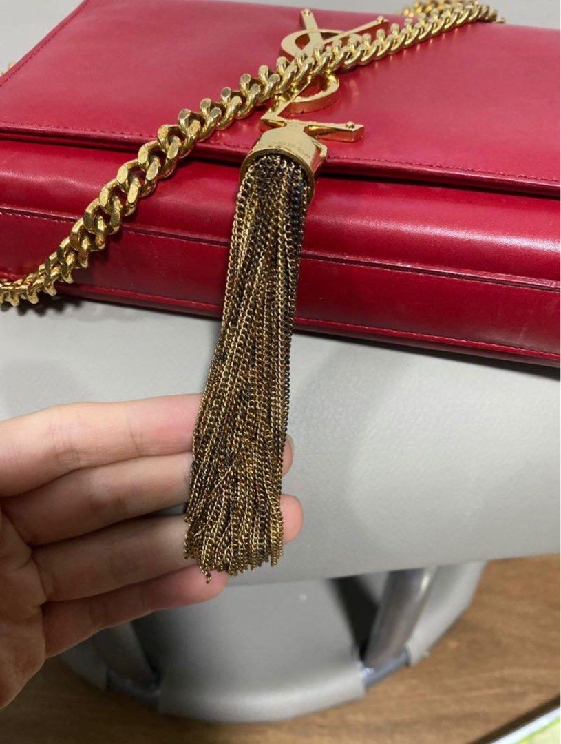 Saint Laurent Red Tassel bag YSL in red