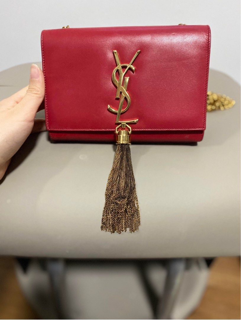 Red on sale tassel bag