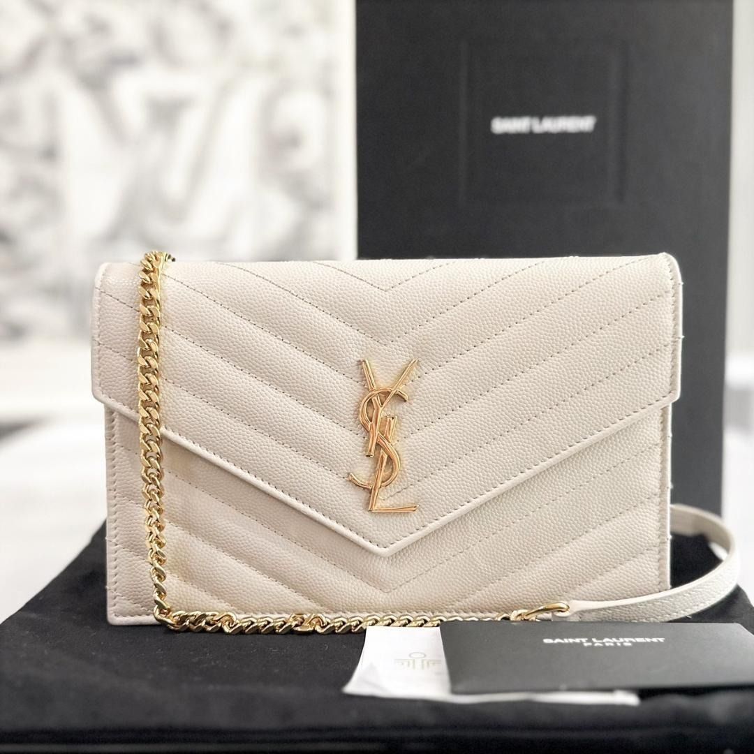 YSL WOC, Beige Large Size, Luxury, Bags & Wallets on Carousell
