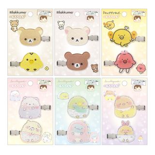 San-X 日本正版 Rilakkuma 鬆弛熊 Sumikko Gurashi 角落生物 Chickip Dancers 跳跳小雞 髮夾 頭飾64242862742659110