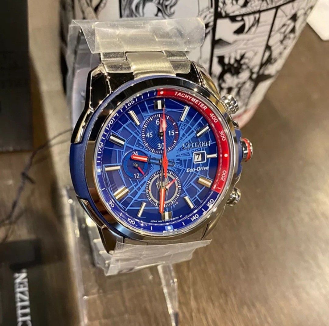 Scarce Rare Mint Japan Citizen Avenger Marvel Limited Edition Solar Model CA0429 53W Amazing Spiderman Edition