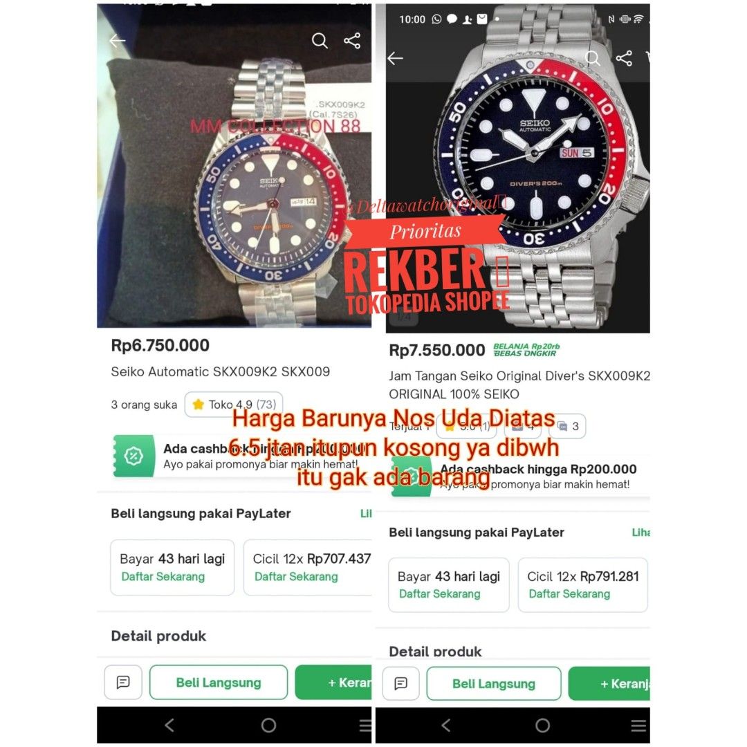 Seiko SKX009 SKX009K2 Pepsi Diver Legend Automatic Fullset