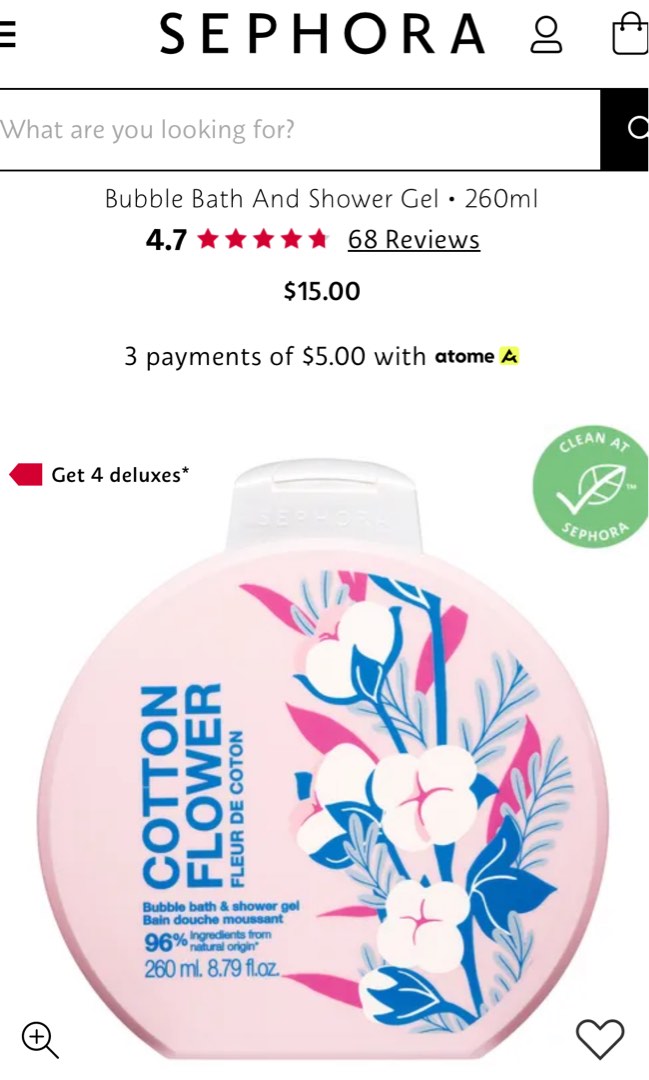 Sephora shower gel hotsell