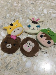 Set 5 Singapore mini coin purse lucu
