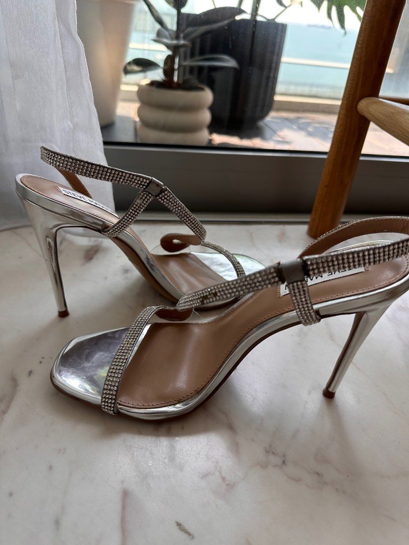 dillards silver heels