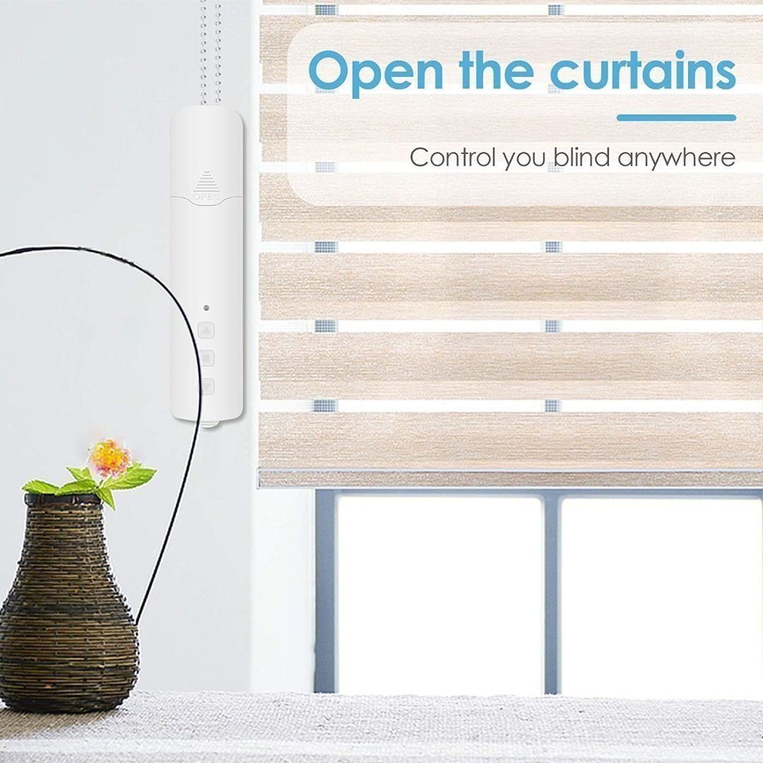 Smart Blind Motor, Kacsoo Roller Blind Controller, Built-in Battery ...