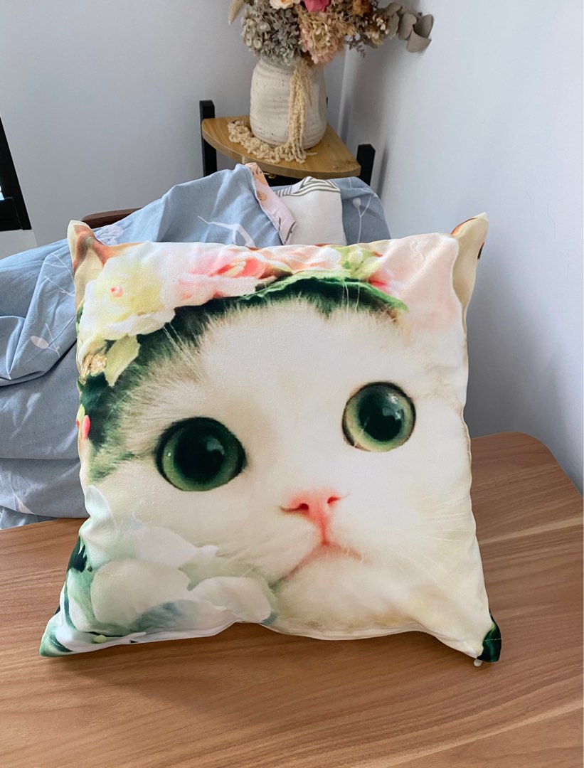 Sofa Throw Cushion Pillow cute Cat 3d design