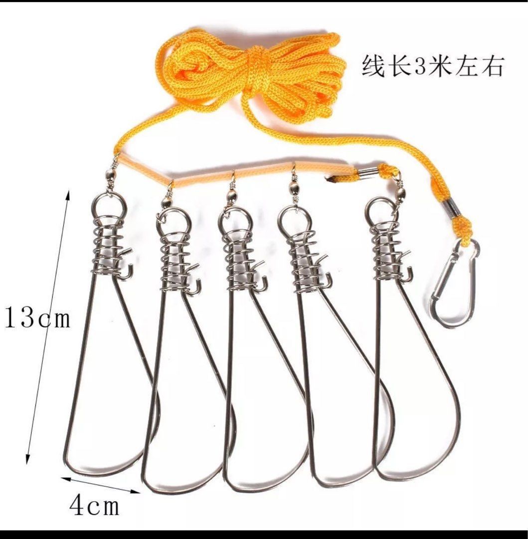 SP36) [Anti-Running] Live Fish Buckle Lock Lure Device Stainless