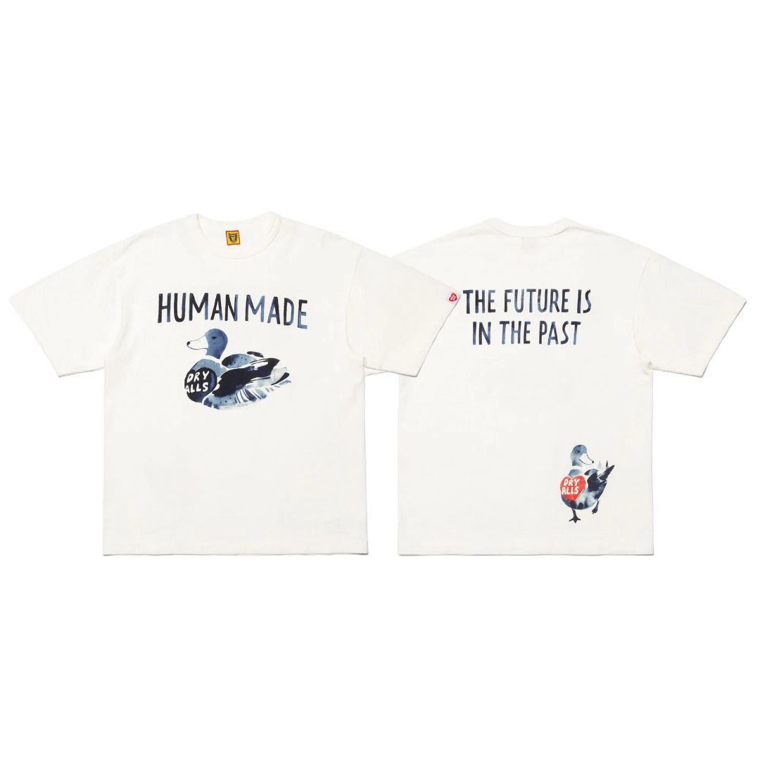SS23✨ Human Made 人間製水墨鴨Blue Duck 🦆 Graphic Tee, 男裝, 上身