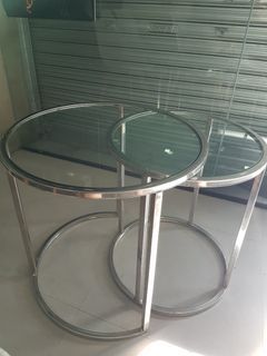 Stainless Coffee Table Glass Top