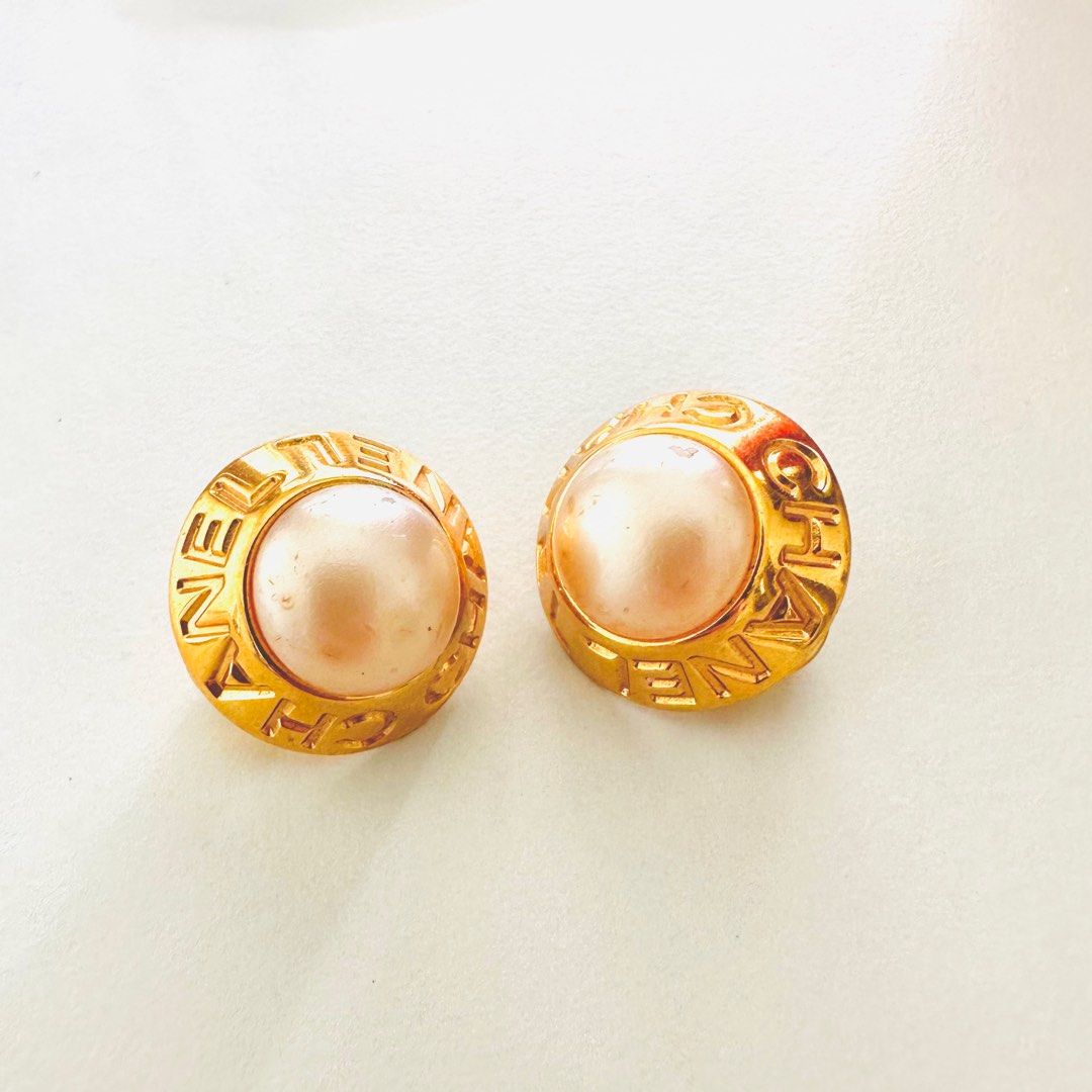 Chanel Pearl Earrings, Luxury, Accessories on Carousell