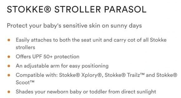 Stokke Scoot Stokke Xplory Stroller Parasol Universal Stroller