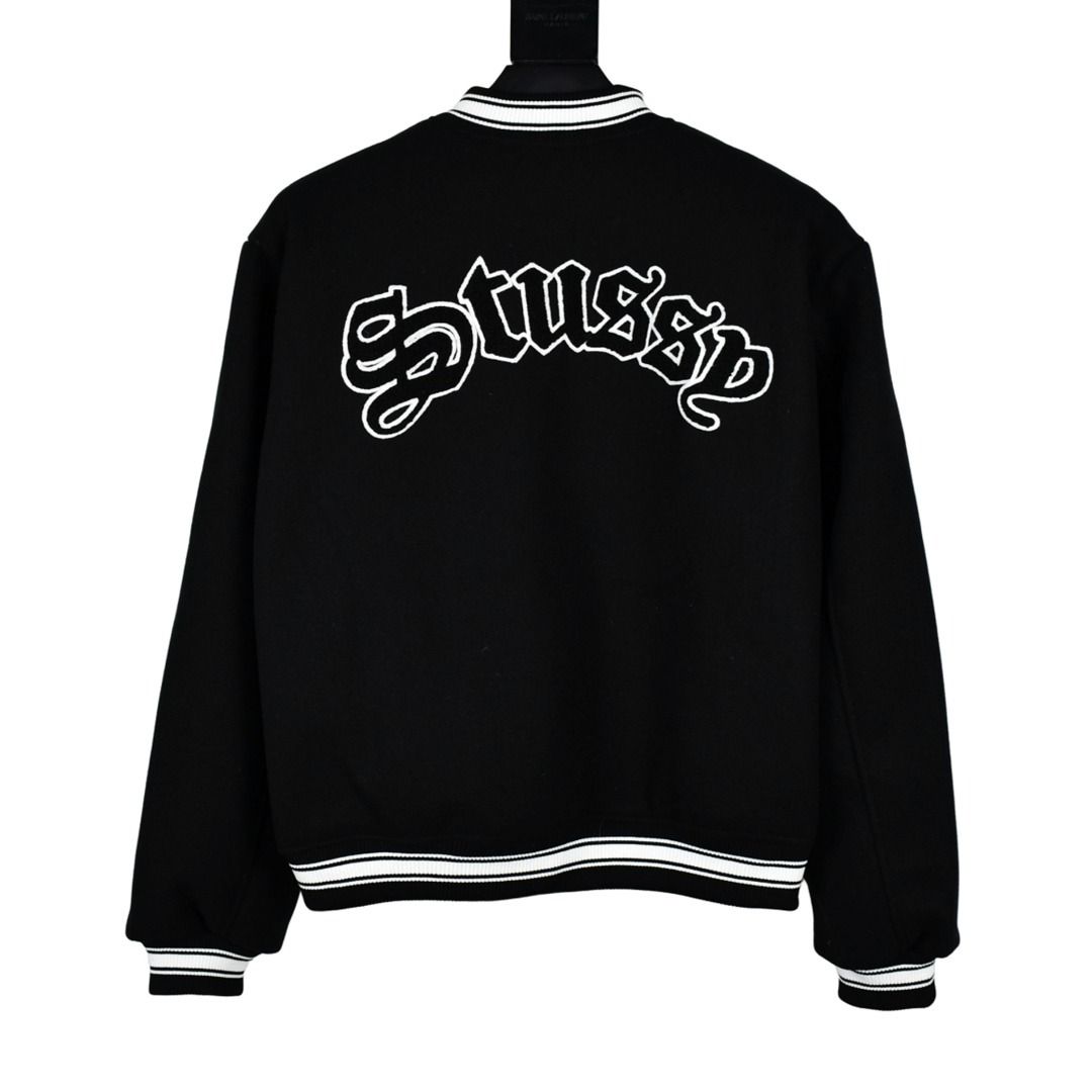 Stussy FW22 Casentino Wool Varsity Jacket斯圖西大S刺繡字母棒球服