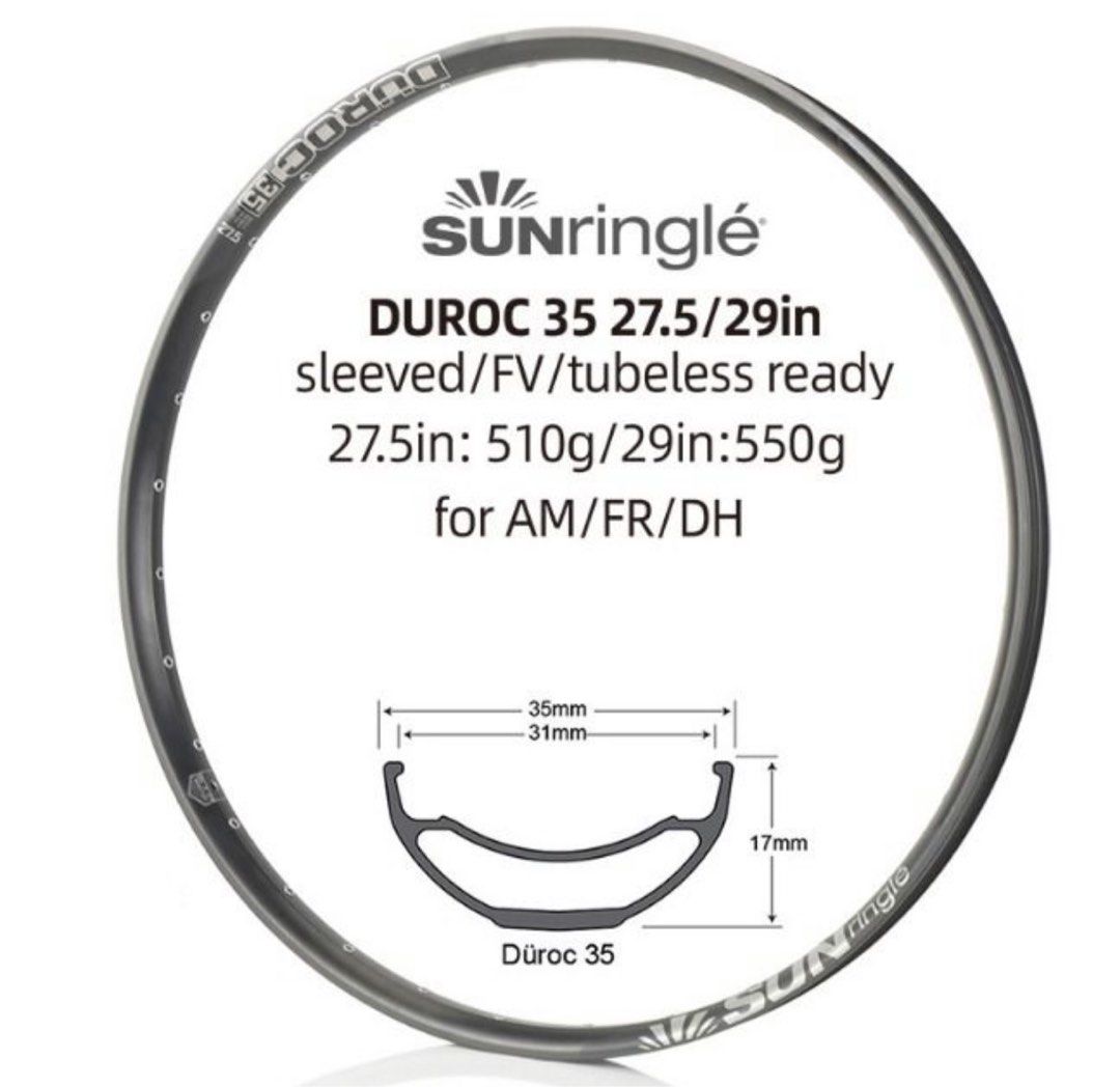 Sun ringle duroc 35 comp deals 27.5