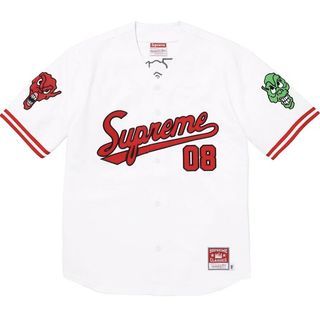 Supreme Nike FW19 Leather Baseball Jersey Red Size S