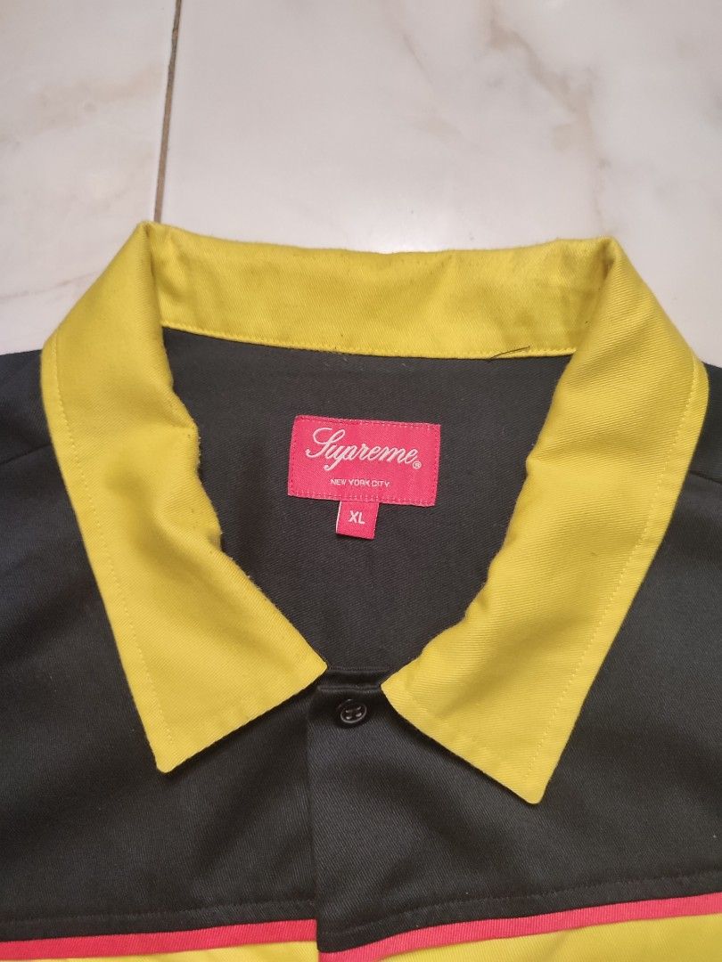 Supreme color blocked deals work shirt