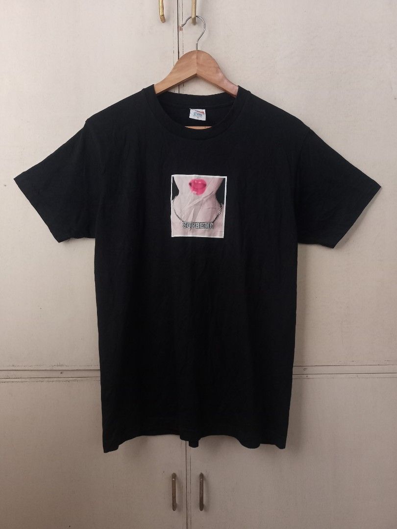 Supreme necklace tee black on sale