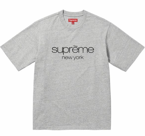 Supreme New York logo tee - FW23, 男裝, 上身及套裝, T-shirt、恤衫