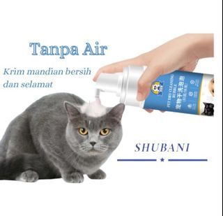 Syampu Kucing Tanpa Air Mandian Kucing Cat Shampoo