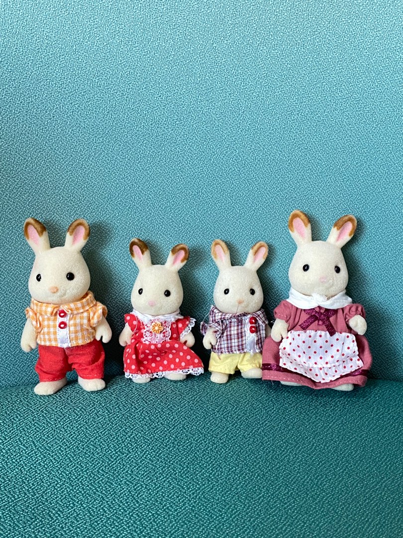 Sylvanian Families Chocolate Rabbit Family - Toys Hobbies