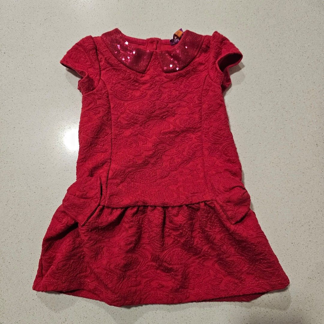 Ted baker girls red shop dress