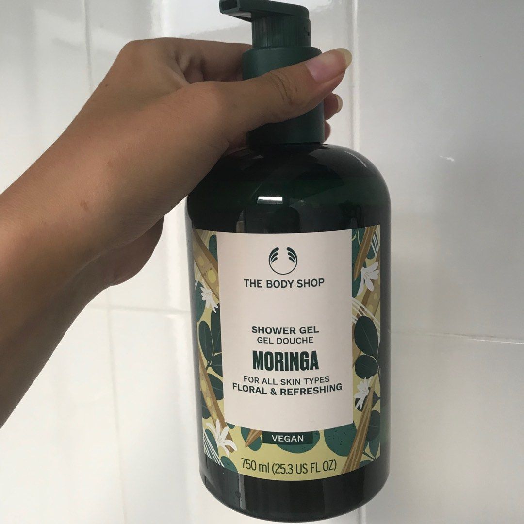 The Body Shop Moringa Shower Gel, Kesehatan & Kecantikan, Kulit, Sabun
