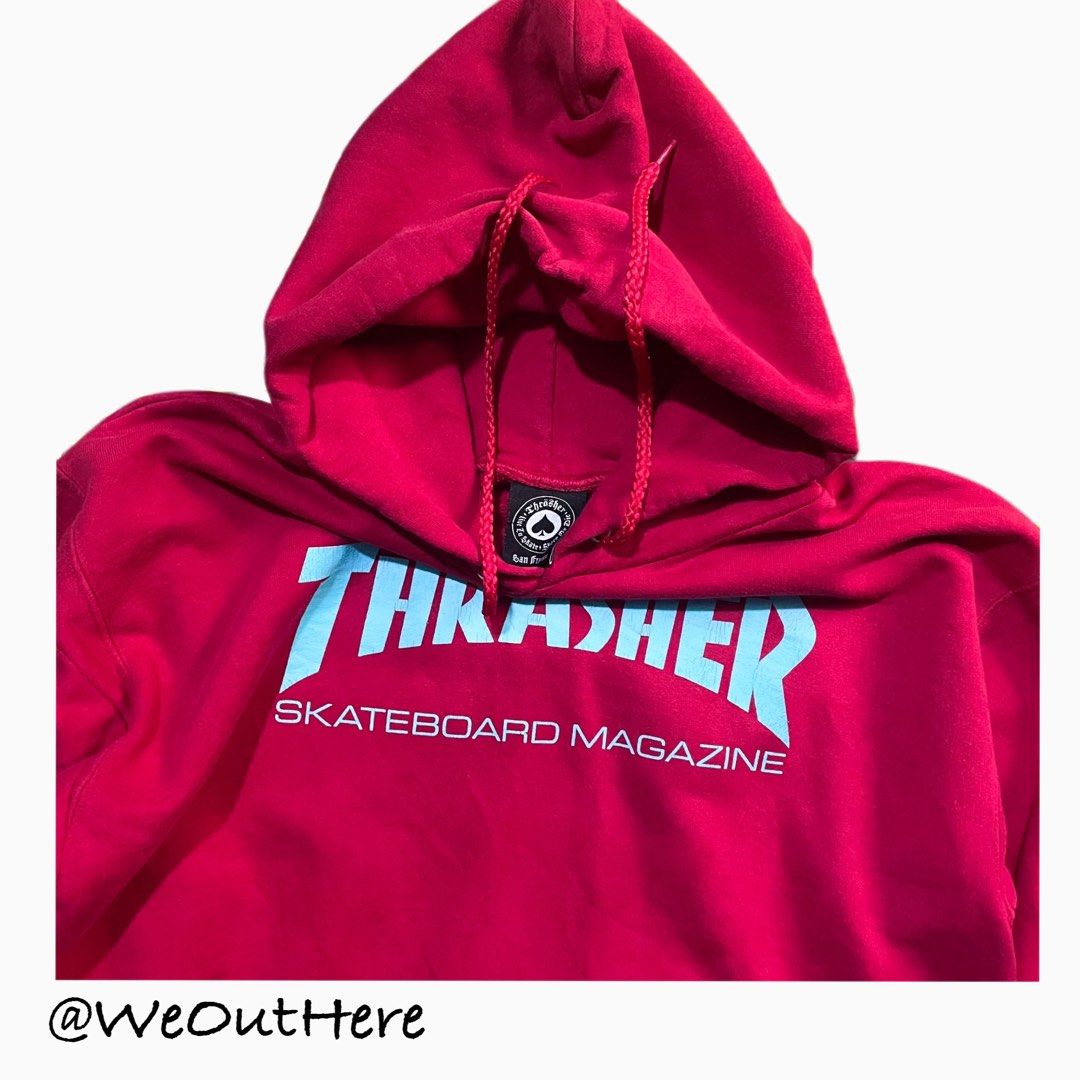 Thrasher hoodie sales red and blue