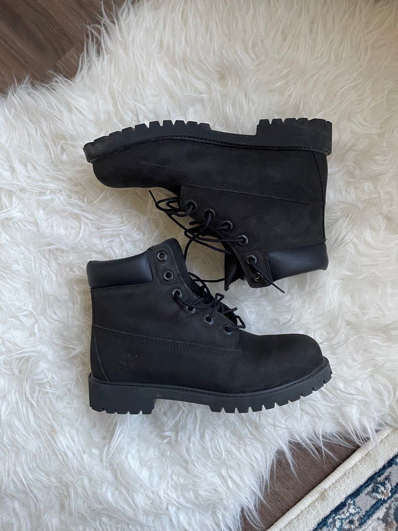 Timberland black boots for ladies kids