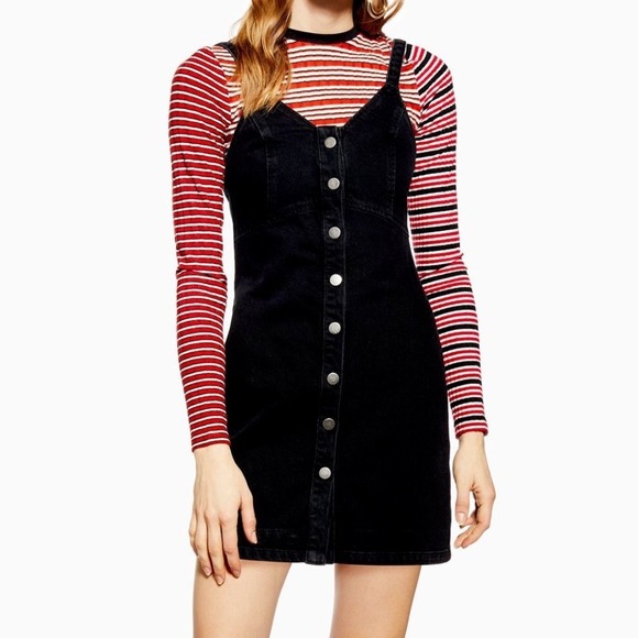 TOPSHOP Button Denim Bodycon Dress Women s Fashion Dresses