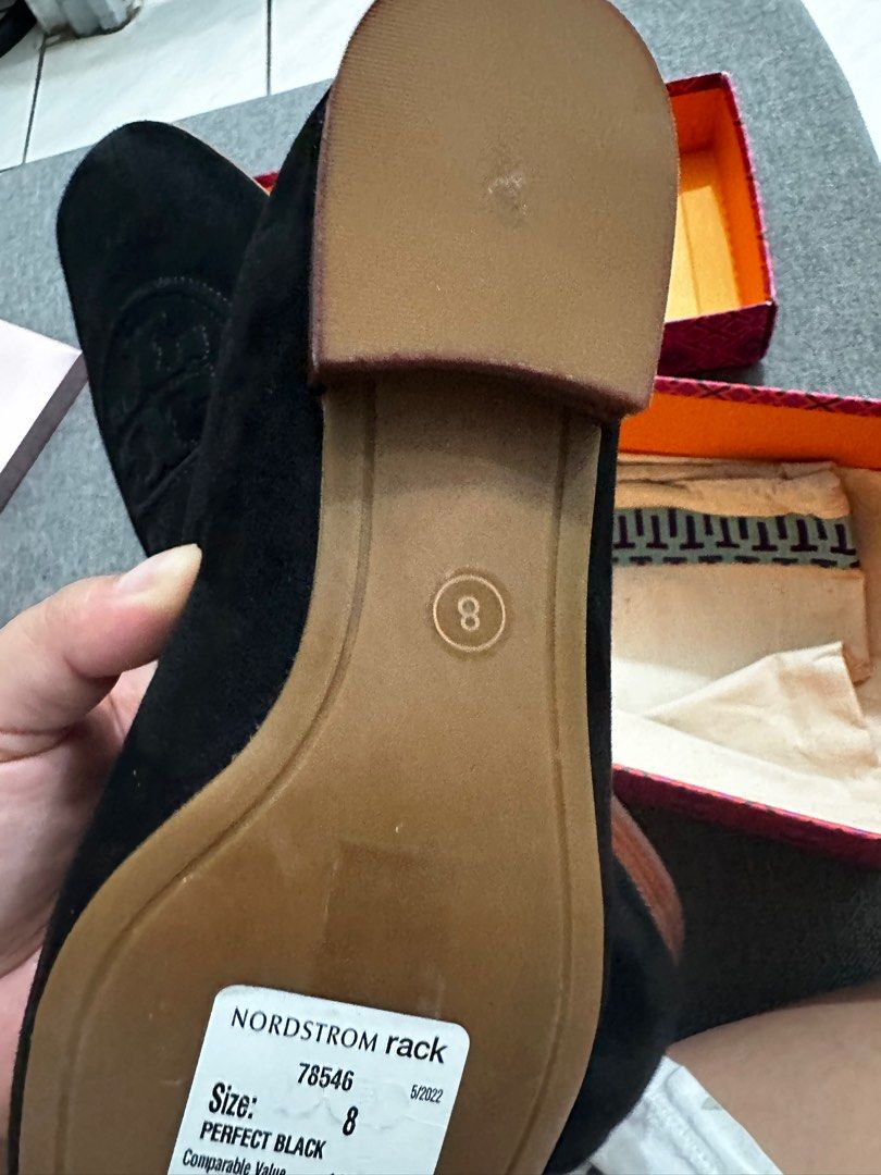 Tory burch black flats nordstrom best sale rack
