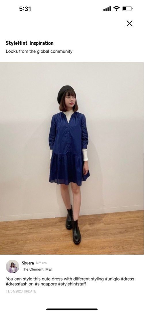 uniqlo cotton gathered mini dress Check styling ideas forCotton Gathered Mini DressUNIQLO VN