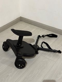 Universal stroller board buggy board attachment