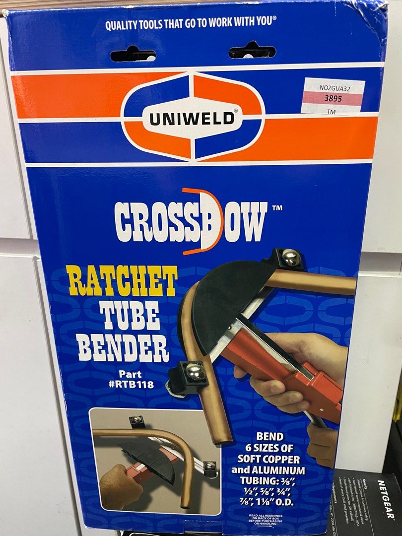Uniweld RTB118 Crossbow Ratchet Tube Bender silver