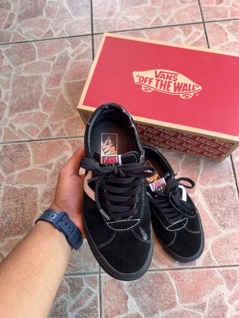 Vans skate shoes all black Women s Fashion Footwear Sneakers on