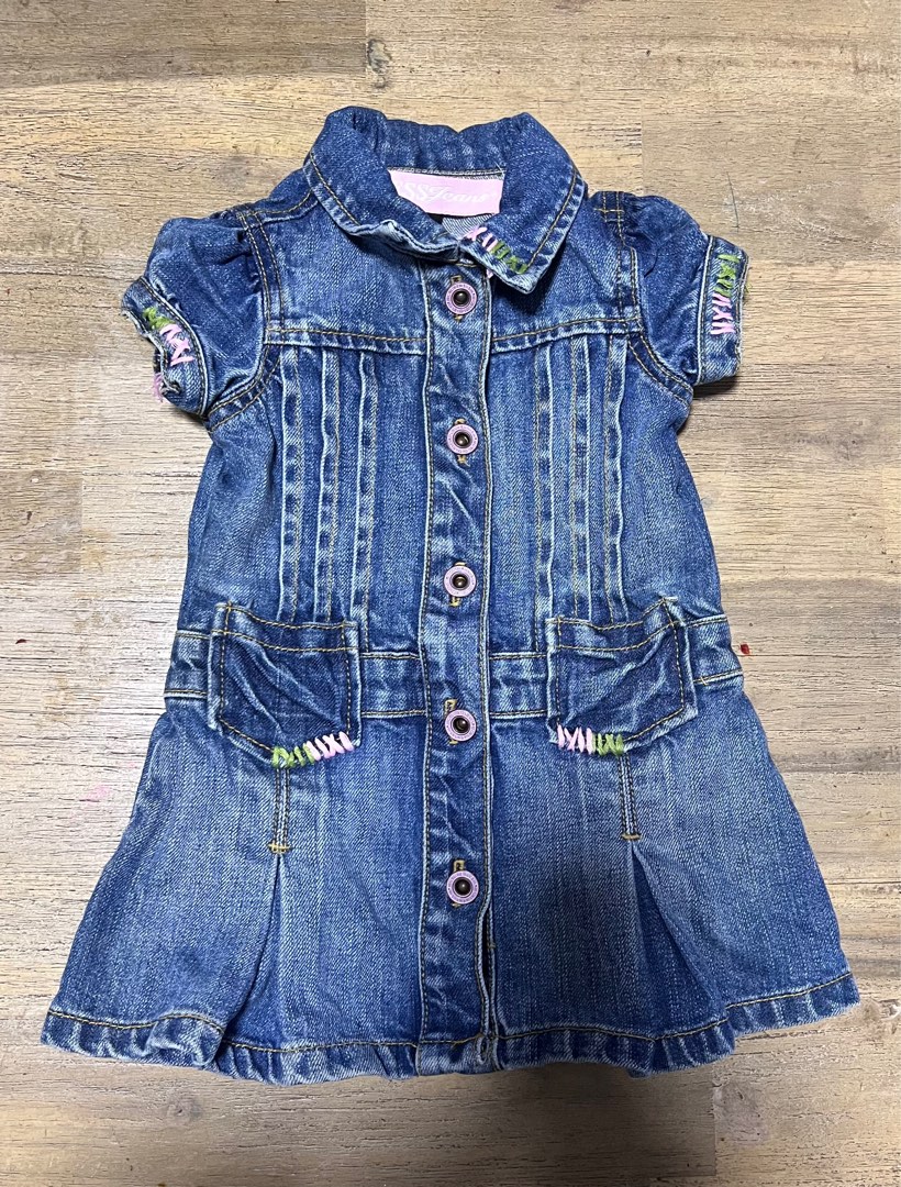 Vintage Guess Baby Denim Dress, Babies & Kids, Babies & Kids Fashion on