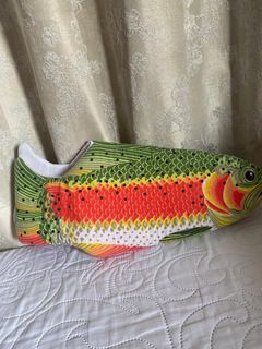 Vintage New Trout Fish Boston Warehouse Trading Oven Mitts Pot Holder