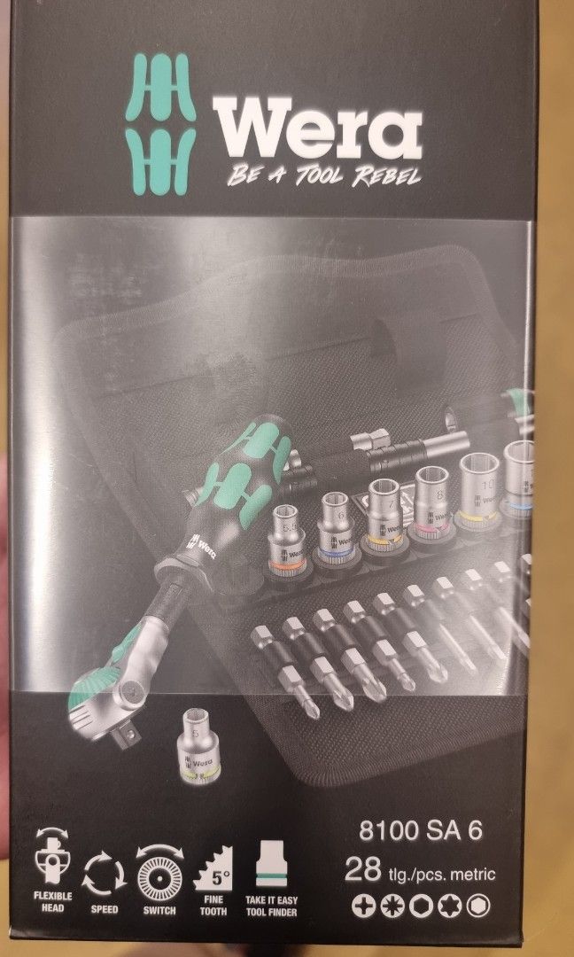Wera Zyklop Speed 8100 SA6 28 pcs set Furniture Home Living