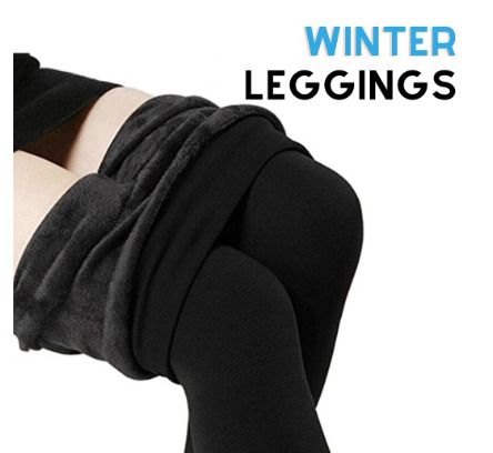 Women Thermal Leggings Pants Winter Thick Velvet Stretchy Fleece Lined  Jeggings