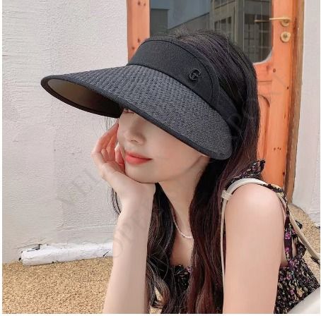 Women s Straw Visor UV Protection Sun Hat Wide Brim Korean Style