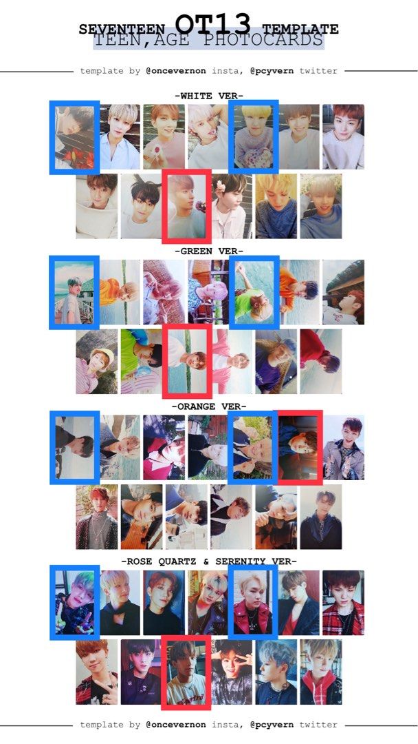 WTT] SEVENTEEN SVT TEENAGE ALBUM WHITE GREEN ORANGE RQS WONWOO