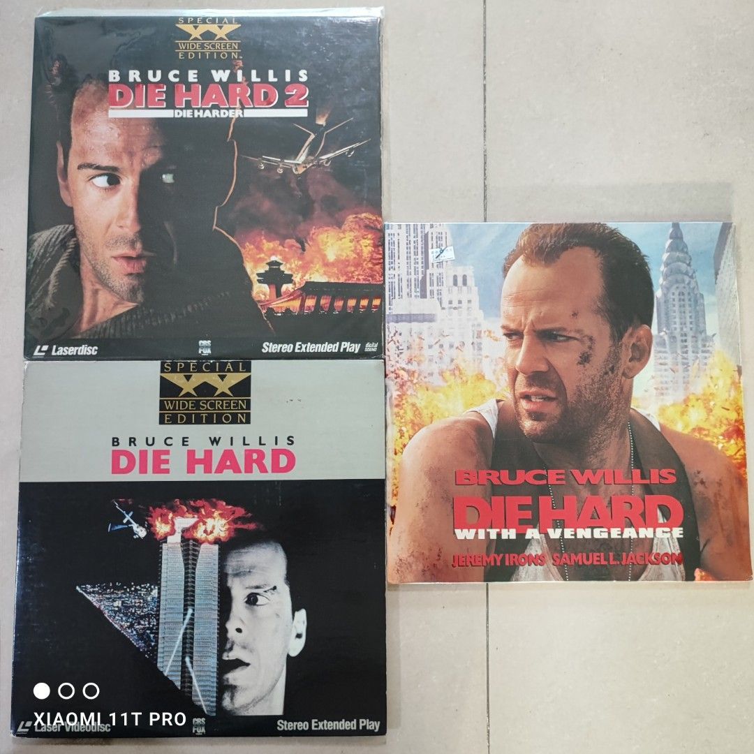 LD 鐳射影碟Die Hard + Die Hard 2 + Die Hard 3 LD 共三輯＃保存良好