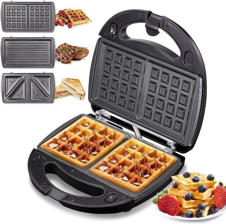 Yabano Waffle Maker 3 in 1, Toastie Maker, Deep Fill Sandwich Toasters