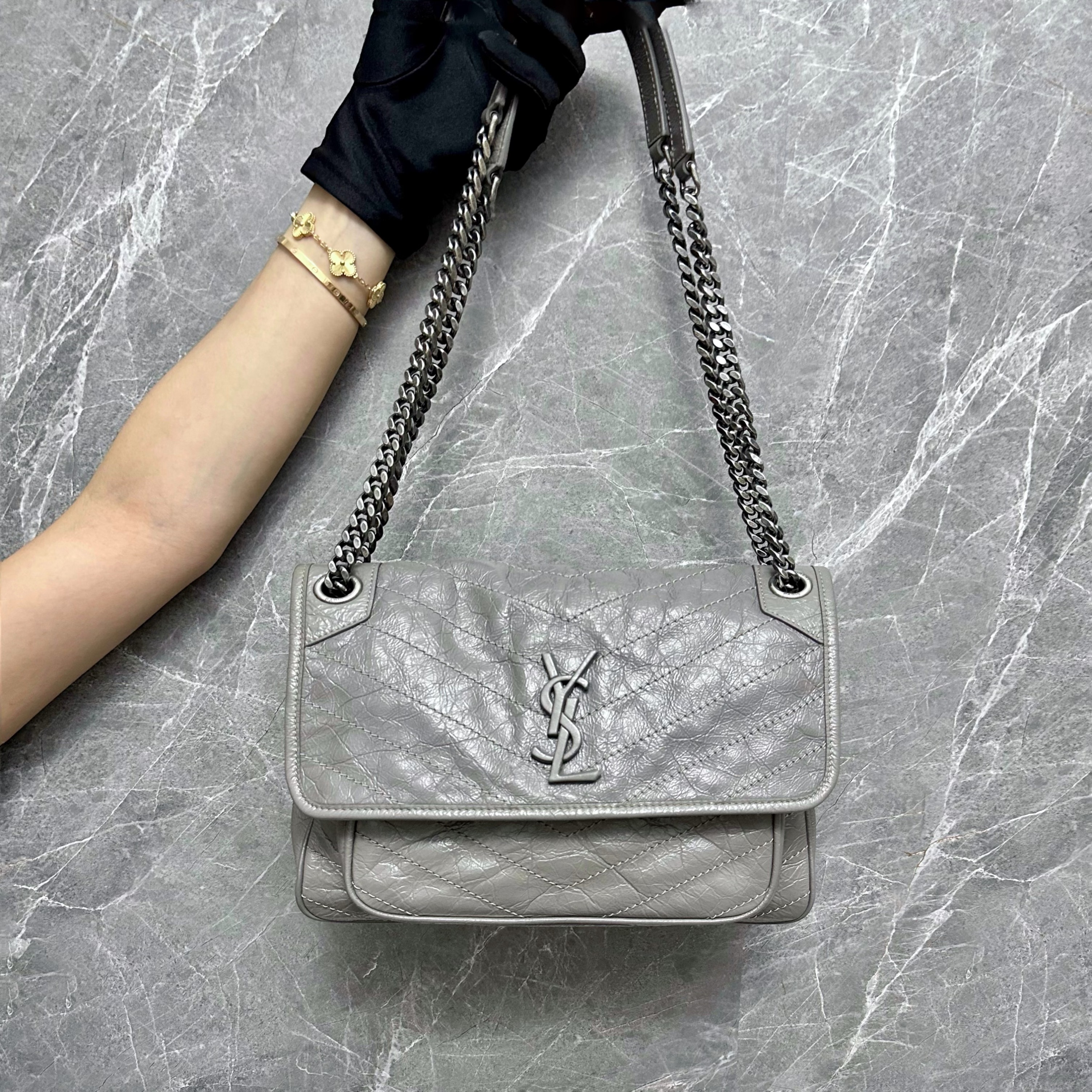 Ysl niki grey best sale