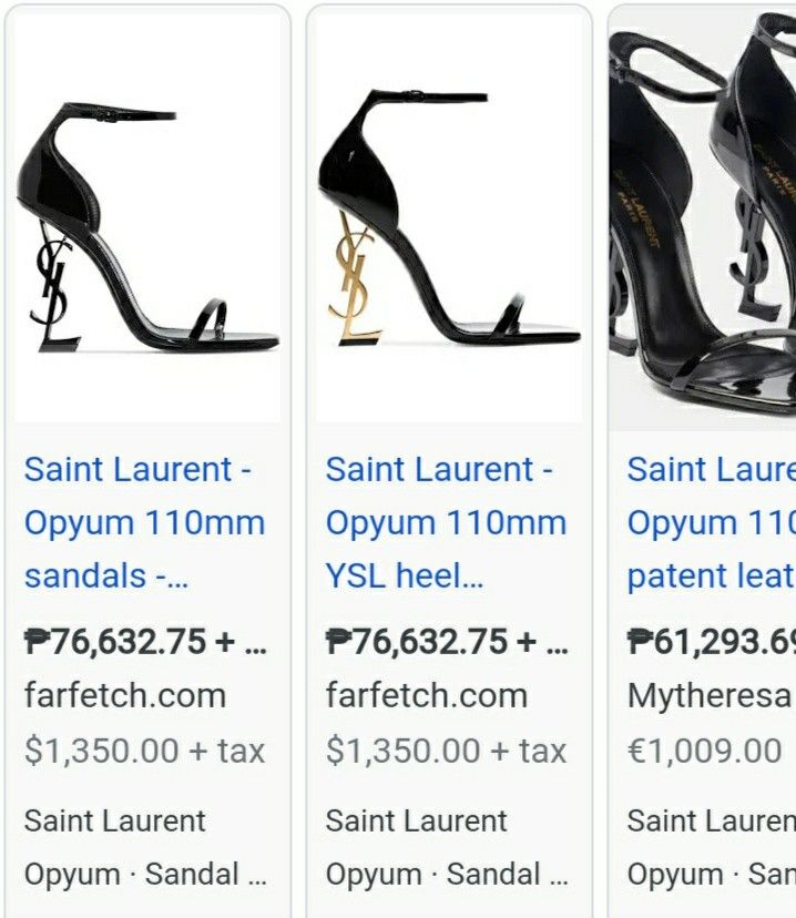 Saint Laurent Women's Opyum 110 Black Patent Leather YSL Logo Heels Sz 42