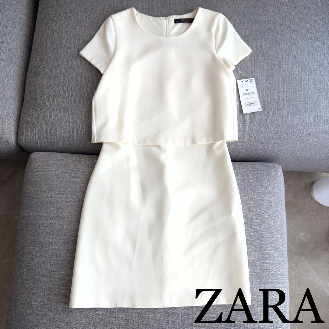 Zara trafaluc white dress hotsell